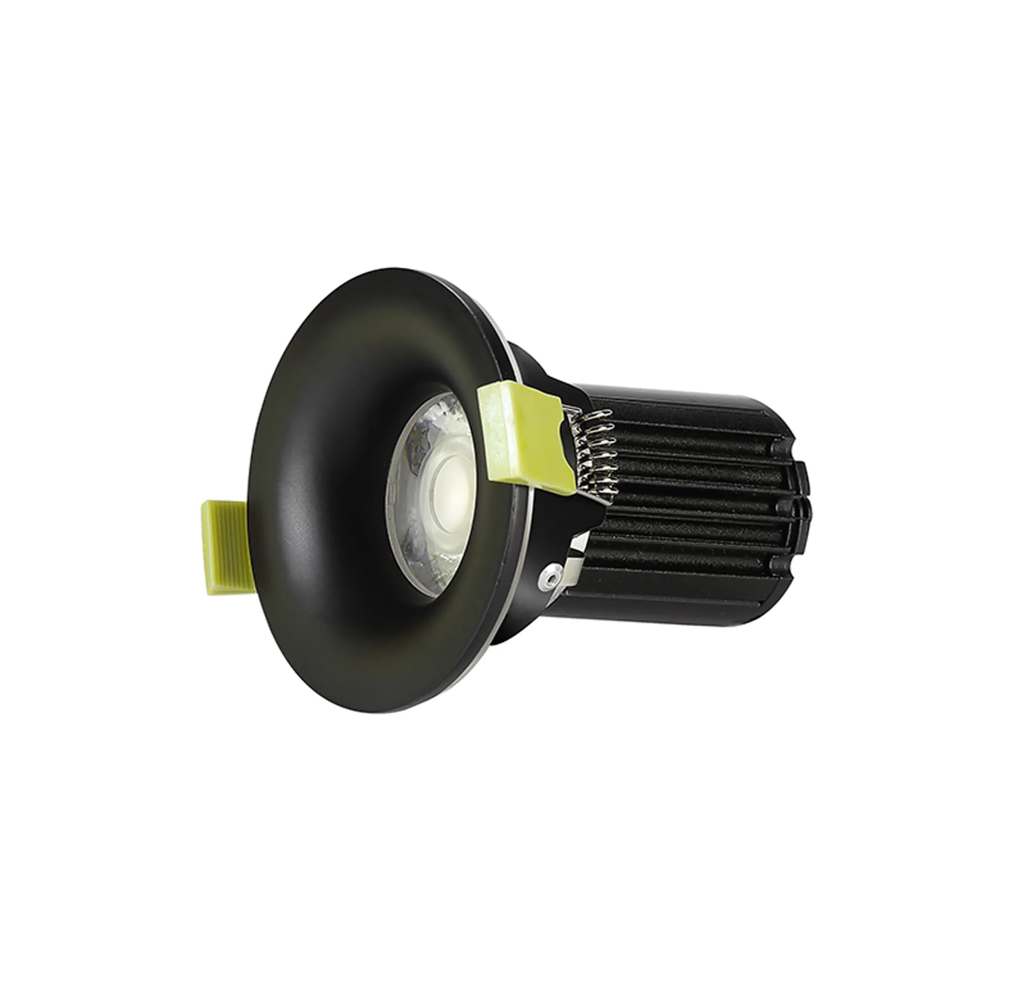 Bruve 9 Tridonic powered 9W 2700K 700lm 36° LED Engine,250mA , CRI>90 LED Engine Matt Black Fixed Round Recessed Downlight, Inner Glass cover, IP65 DM201463  Dlux Bruve 9 IP65